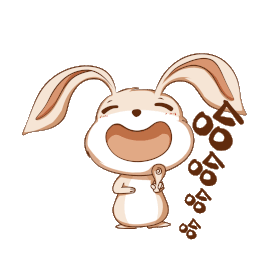 可爱兔子大笑动态表情包