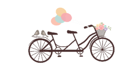 卡通浪漫爱情自行车单车小鸟图片