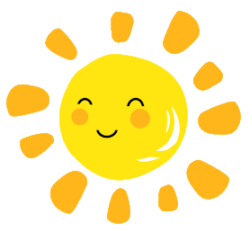 黄色卡通扁平化转动的太阳图片