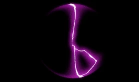 闪电魔法紫色光球特效图片