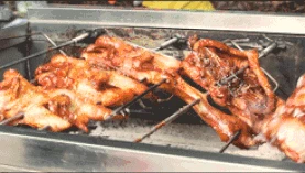 美味的食物烧烤烤鸭实拍图片