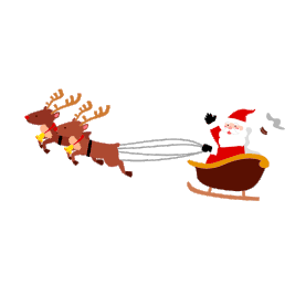 圣诞节圣诞老人麋鹿雪橇图片