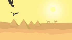 沙漠中的骆驼gif图片背景图片