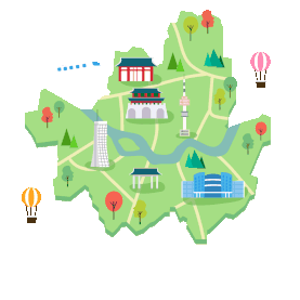 五一劳动节韩国旅游景区地图坐标