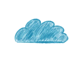 水彩手绘雨云下雨图片