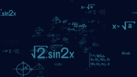 蓝色科技感数学公式符号穿梭gif图片背景图片