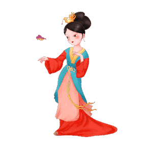古风中国风古装侍女戏蝶人物女人