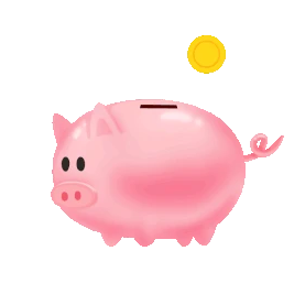 粉色小猪存钱罐扔金币存钱