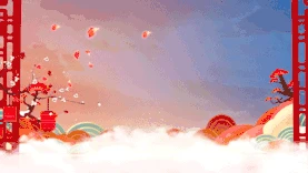 大气中秋中国风新年春节花瓣飘落视频背景图片