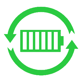 卡通绿色循环低能环保电池充电gif图素材元素环境日