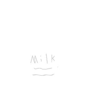 白色一壶营养牛奶线描贴纸饮料动态元素