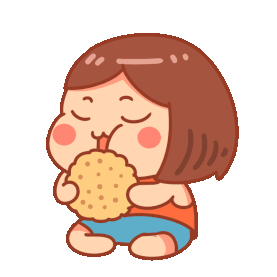 卡通吃货胖女孩能吃饼干吃货节吃东西表情包gif图素材美食图片