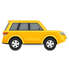 卡通黄色交通工具玩具汽车开车gif图素材