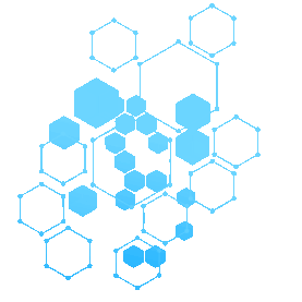 蓝色医疗医学科技六边形蜂窝形状几何gif图素材元素图片