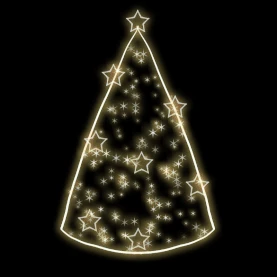 圣诞节圣诞树霓虹灯闪烁闪闪的魔法动图gif元素