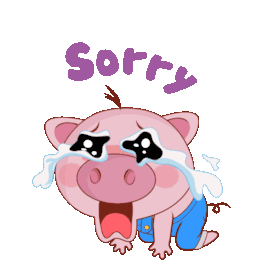 粉红小猪大哭道歉表情包图片