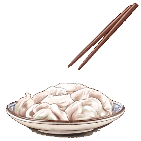 仿真新年冬至水饺饺子吃饺子筷子gif图素材图片