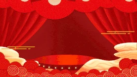 新年春节年货节喜庆红色视频背景图片
