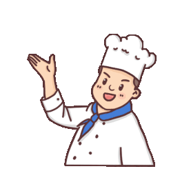 卡通人物厨师职业装白帽子厨师帽gif图素材图片