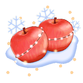 平安夜圣诞节红色苹果gif图素材图片