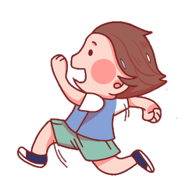 跑步奔跑体育运动卡通男孩出汗gif图素材图片