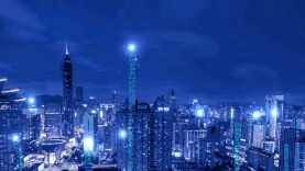 科技5G智慧城市蓝色科技大数据建筑发光背景视频背景gif图素材图片