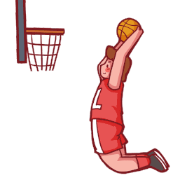 篮球运动员扣篮体育运动gif图素材