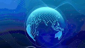 互联网商务科技高端会议地球转动蓝色视频背景gif图素材图片