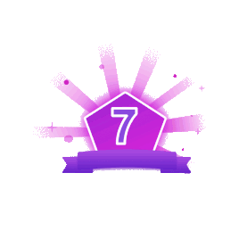 游戏等级level数字7简约紫色标题gif图素材