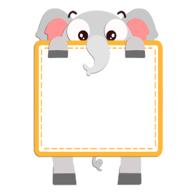 动物边框可爱大象举牌子卡通动图gif