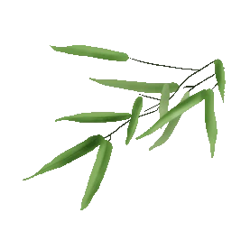中国水墨竹叶叶子手绘绿色小清新gif图素材