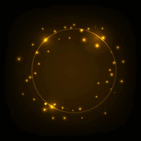 科技光效圆形光圈环绕发光渐变金色gif图素材