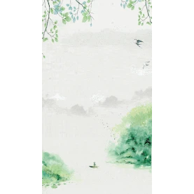 水墨中国风燕子湖水竖版视频背景海报gif图素材