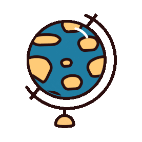 旅游地球仪旋转扁平图标icon蓝色地图gif图素材