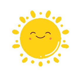 拟人太阳阳光可爱微笑脸红照射发光黄色gif图素材图片