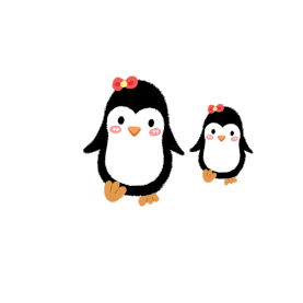 动物卡通可爱小企鹅走路动图gif 
