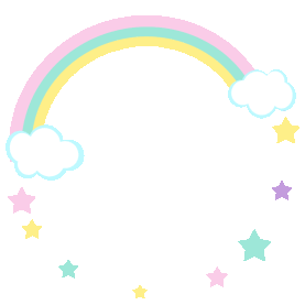 儿童节六一61办公星星圆点彩虹边框白云卡通gif图素材