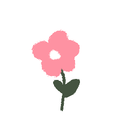 粉色手绘植物可爱花朵贴纸vlog动图gif  