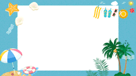 夏天蓝色简约海滩度假旅行视频背景边框gif图素材