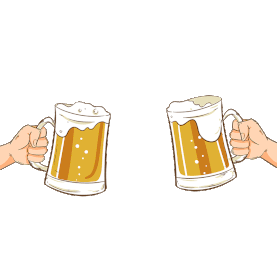 夏天酒水饮料冷饮啤酒扎啤举杯碰杯gif图素材图片