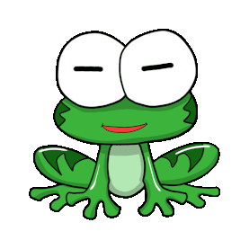 夏天池塘小青蛙眨眼微笑小动物gif图素材