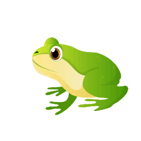 夏天动物青蛙大眼睛白肚皮绿色gif图素材图片