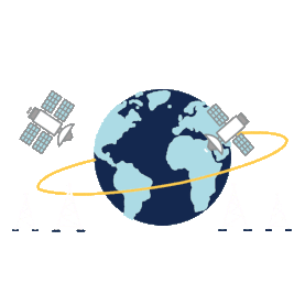 科技卫星信号发射全球传输基站通信gif图素材