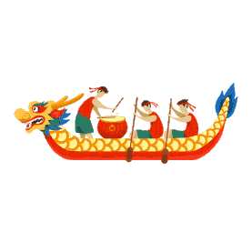 端午节端午比赛划龙舟赛龙舟中国风gif图素材图片