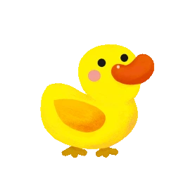 动物家禽可爱小黄鸭走路卡通gif图素材