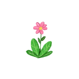 花朵花小花儿童贴纸粉色油画棒蜡笔动图gif