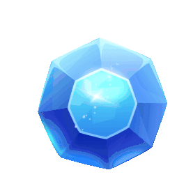 立体八边形蓝色扫光宝石游戏钻石结晶