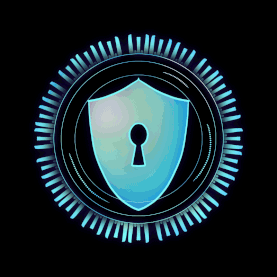 科技感安全盾牌防护信息安全科技蓝色gif图素材