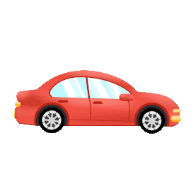 红色小型汽车小车gif图素材图片