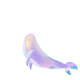 梦幻鲸鱼海底生物唯美紫色gif图素材